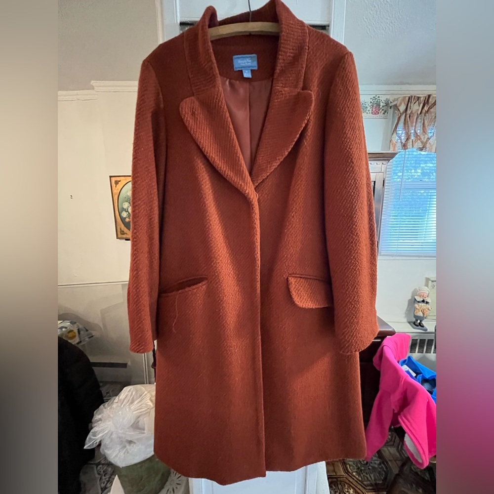 Vera Wang Rust Teddy Jacket